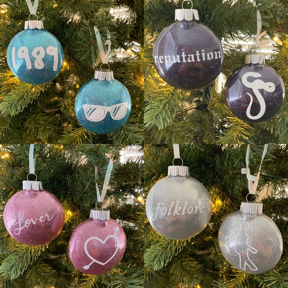 Taylor Swift Album Inspired Ornaments Set of 10 - Picture 3 of 4